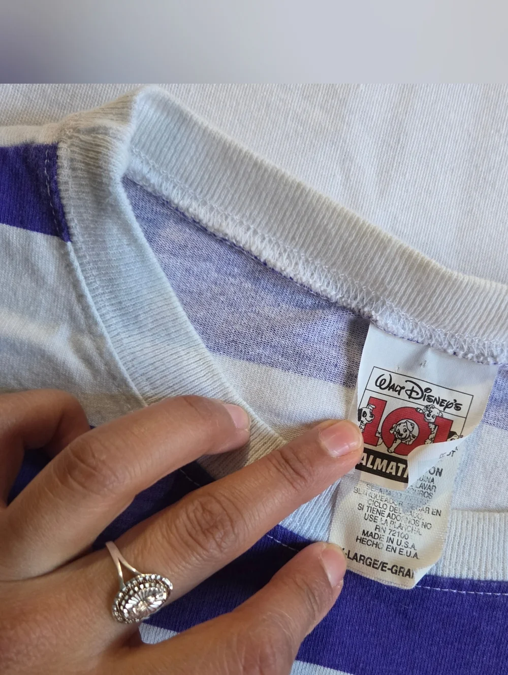 Disney Purple & White Striped 101 Dalmatians Tee - Picture 4 of 6